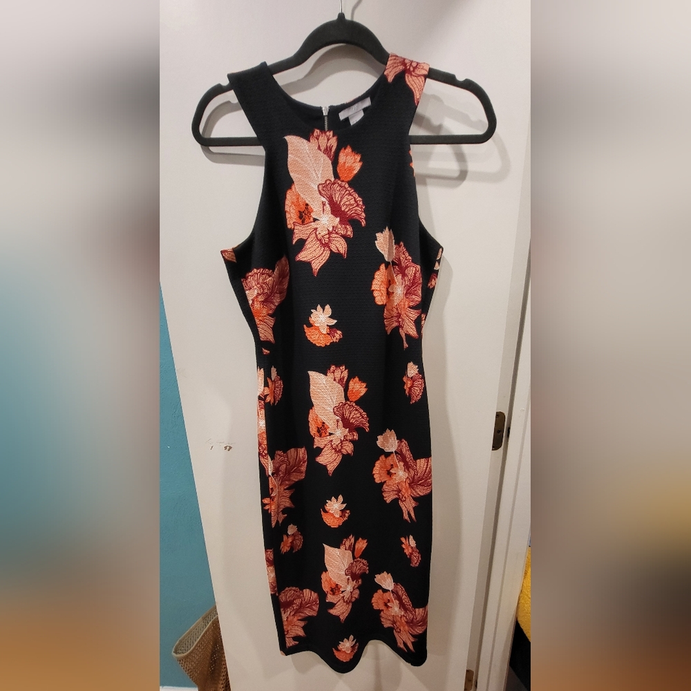 LAST CHANCE!! H&M Black Dress with Orange Floral Pattern